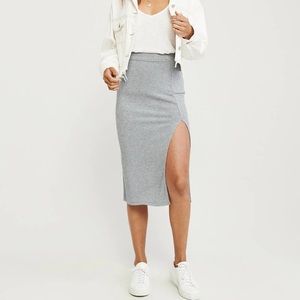 Midi Skirt Abercrombie & Fitch